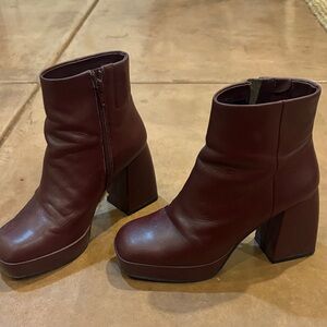 Women's Dark red Ankle Boots
